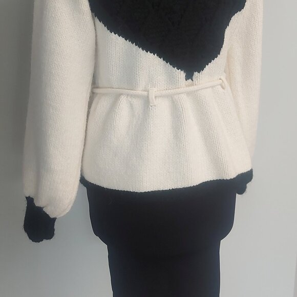Zara Black and White Button Front Cardigan - Size S - Picture 7 of 11
